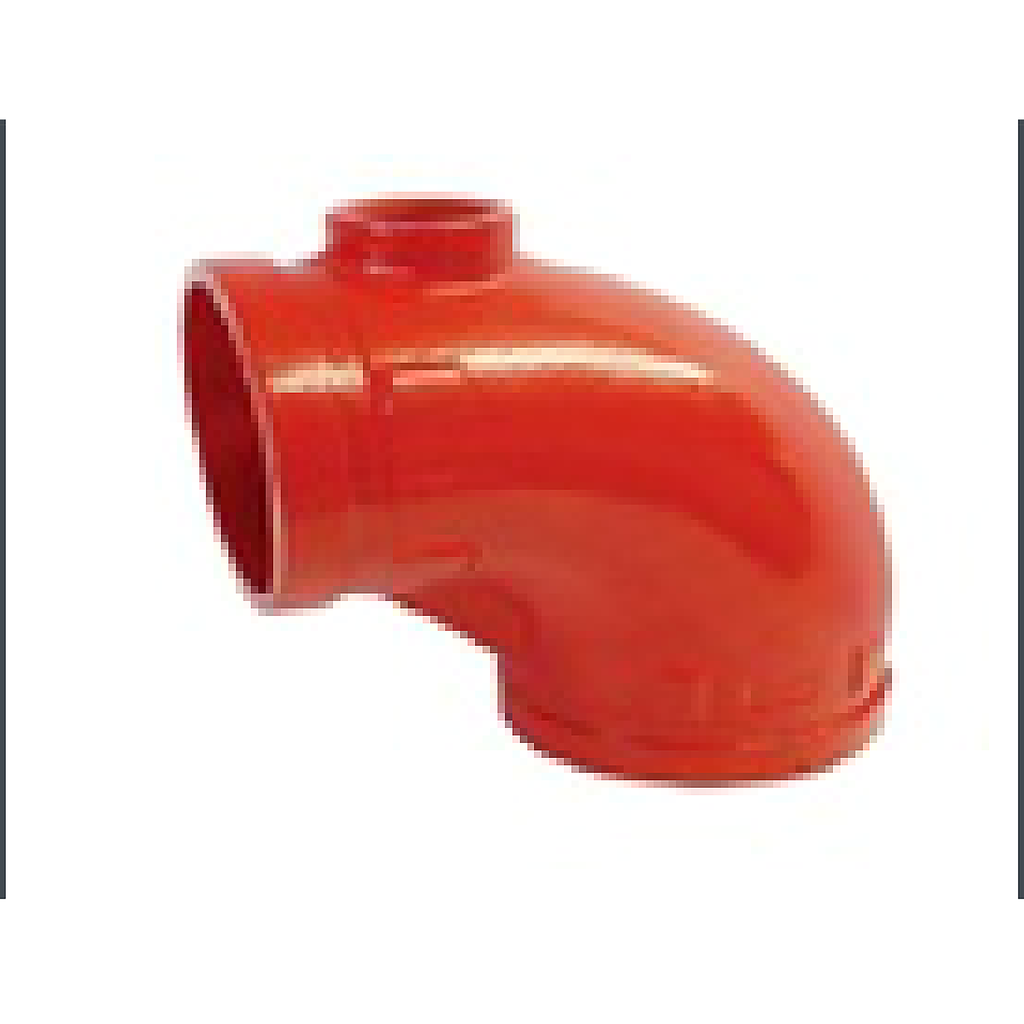 كوع 90° حديد أحمر فرزة مع فتحة تصريف UL/FM 2"×1"