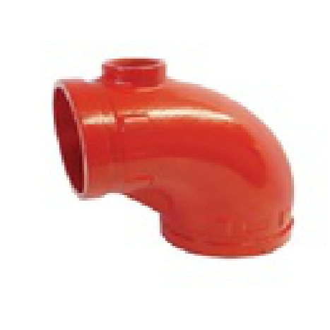 كوع 90° حديد أحمر فرزة مع فتحة تصريف UL/FM 2"×1"