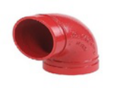 [055-1114] كوع 90° حديد أحمر فرزة UL/FM 1.5" للاطفاء