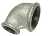 [053-5540] كوع 87° حديد مجلفن رويال منقص UL/FM 1/2"×1"