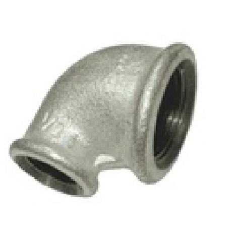 [14007] كوع 87° حديد مجلفن رويال منقص UL/FM 1/2"×1"